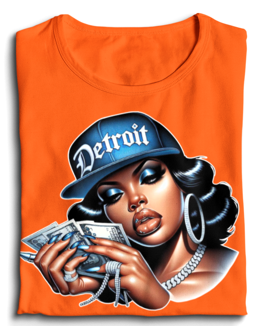 Detroit Woman Get Money Regular T-shirt