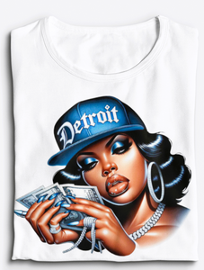 Detroit Woman Get Money Regular T-shirt