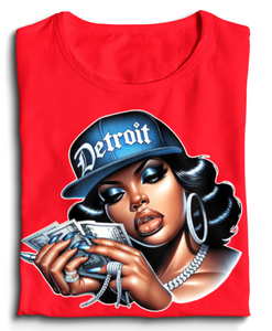 Detroit Woman Get Money Regular T-shirt