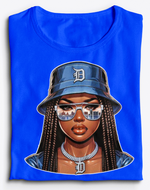 Load image into Gallery viewer, Detroit Woman City Skyline Through Glasses T-shirt
