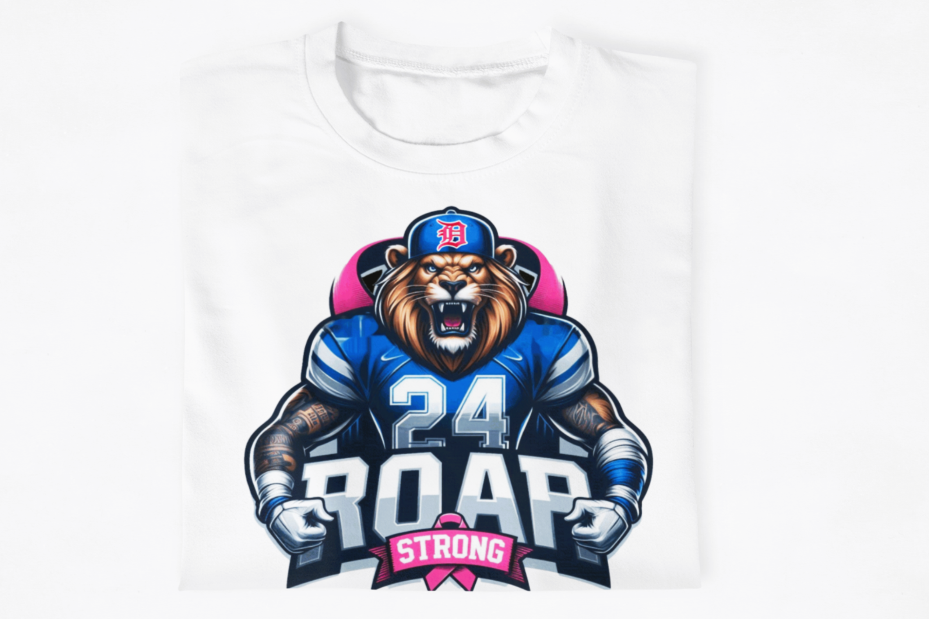 Breast Cancer Detroit Roar Strong 2  T-shirt