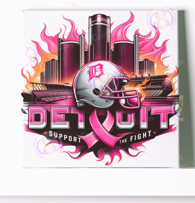 Breast Cancer Detroit Helmet Support The Fight Digital Download