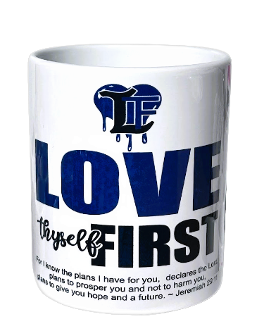 Love Thyself First Ceramic Pen, Pencil or brush Holder