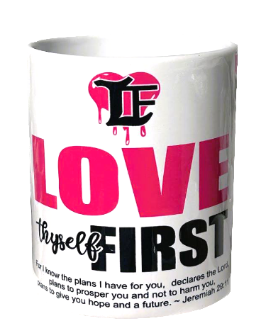 Love Thyself First Ceramic Pen, Pencil or brush Holder