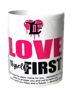 Love Thyself First Ceramic Pen, Pencil or brush Holder