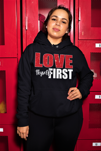 Women's Love Thyself First Glitter Hoodie