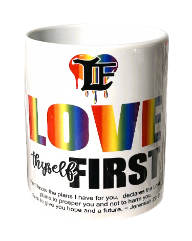 Love Thyself First Ceramic Pen, Pencil or brush Holder