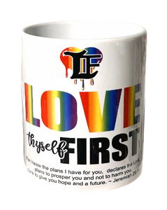 Love Thyself First Ceramic Pen, Pencil or brush Holder