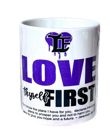 Love Thyself First Ceramic Pen, Pencil or brush Holder