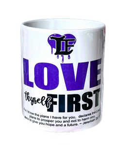 Love Thyself First Ceramic Pen, Pencil or brush Holder