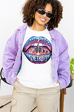 Load image into Gallery viewer, Detroit Lips Diamond Bling Women&#39;s T-shirt
