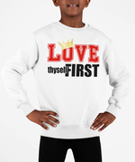 Load image into Gallery viewer, Boy&#39;s Original Love Thyself First Sweatshirt
