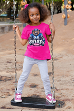 Load image into Gallery viewer, Breast Cancer Detroit Roar Strong 2 Girls T-shirt
