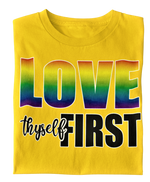 Load image into Gallery viewer, Love Thyself First Unisex Regular LGBTQ T-shirt
