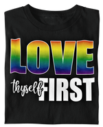 Load image into Gallery viewer, Love Thyself First Unisex Regular LGBTQ T-shirt
