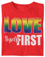 Load image into Gallery viewer, Love Thyself First Unisex Regular LGBTQ T-shirt
