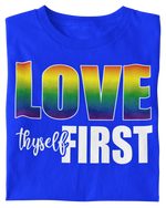 Load image into Gallery viewer, Love Thyself First Unisex Regular LGBTQ T-shirt
