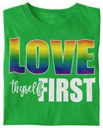 Load image into Gallery viewer, Love Thyself First Unisex Regular LGBTQ T-shirt
