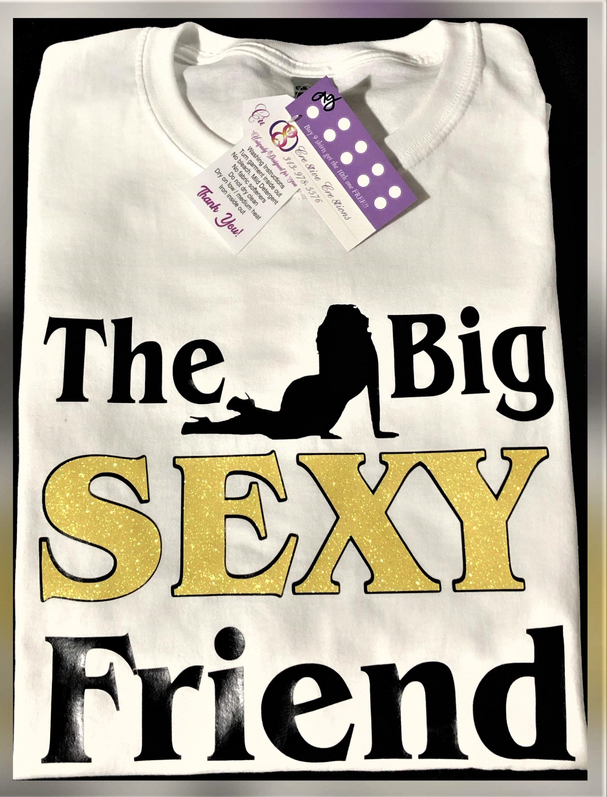 Women's Glittered Friends Regular T-Shirt