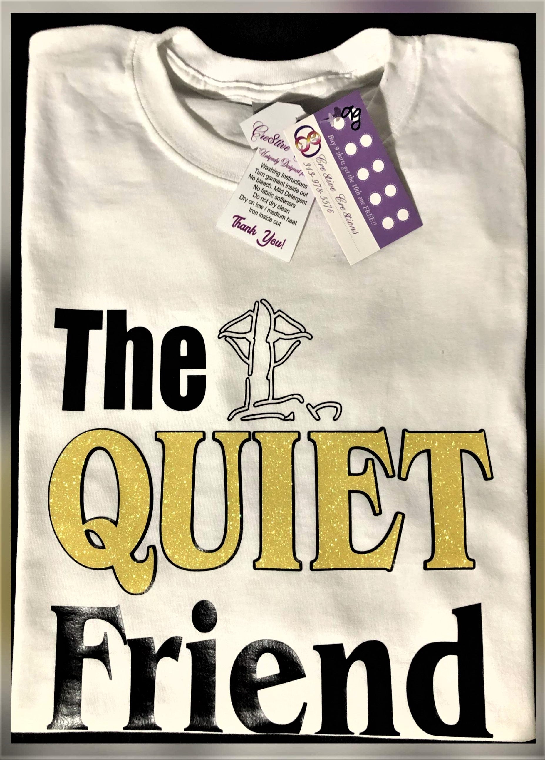 Women's Glittered Friends Regular T-Shirt