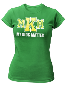 Women's Crew Neck Glittered My Kids Matter T-shirt