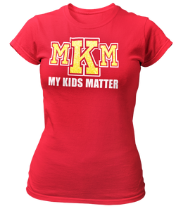 Women's Crew Neck Glittered My Kids Matter T-shirt