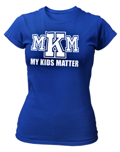 Women's Crew Neck Glittered My Kids Matter T-shirt