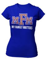 Load image into Gallery viewer, Women&#39;s My Family Matters Glittered Crew Neck T-shirt
