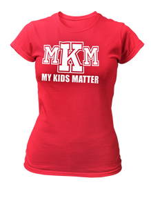 Women's Crew Neck Glittered My Kids Matter T-shirt