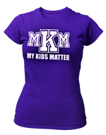 Load image into Gallery viewer, Women&#39;s Crew Neck Glittered My Kids Matter T-shirt
