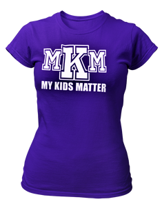 Women's Crew Neck Glittered My Kids Matter T-shirt