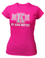 Load image into Gallery viewer, Women&#39;s Crew Neck Glittered My Kids Matter T-shirt
