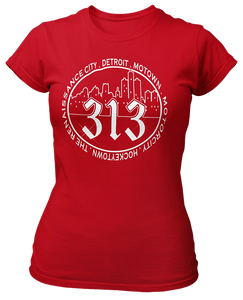 Women's 313 Glittered Crew Neck T-Shirt