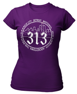 Women's 313 Glittered Crew Neck T-Shirt