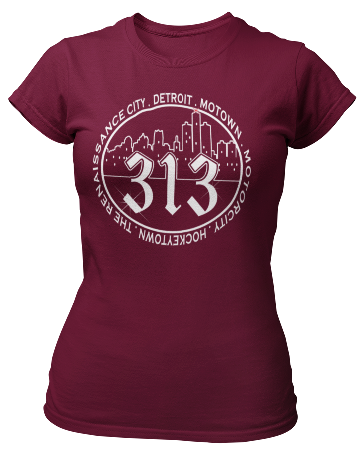 Women's 313 Glittered Crew Neck T-Shirt