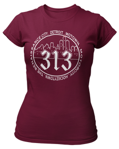 Women's 313 Glittered Crew Neck T-Shirt