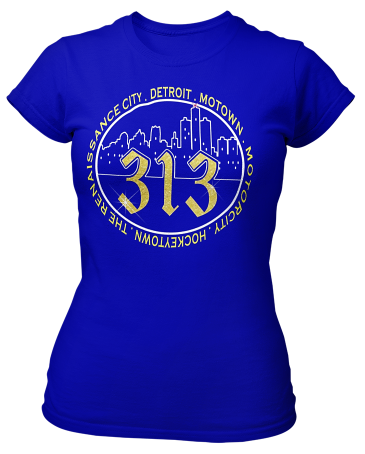 Women's 313 Glittered Crew Neck T-Shirt