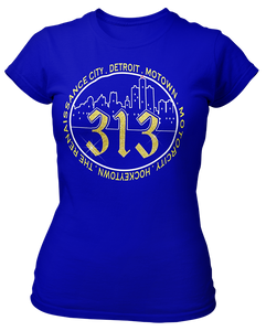 Women's 313 Glittered Crew Neck T-Shirt