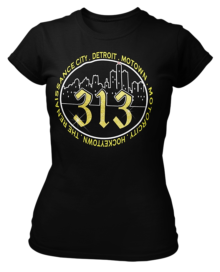 Women's 313 Glittered Crew Neck T-Shirt