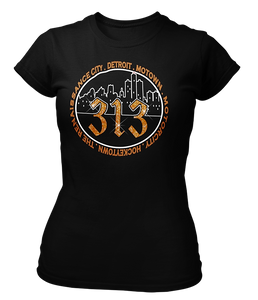 Women's 313 Glittered Crew Neck T-Shirt