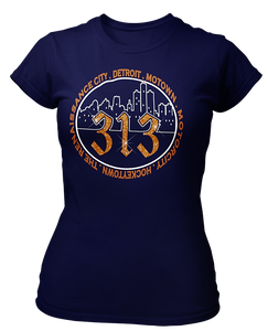 Women's 313 Glittered Crew Neck T-Shirt