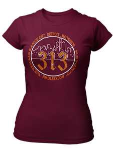 Women's 313 Glittered Crew Neck T-Shirt