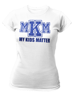 Load image into Gallery viewer, Women&#39;s Crew Neck Glittered My Kids Matter T-shirt
