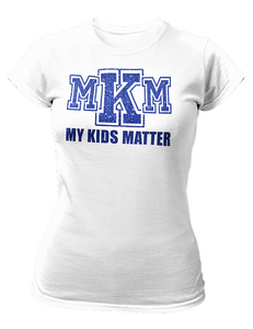 Women's Crew Neck Glittered My Kids Matter T-shirt