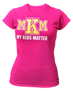 Load image into Gallery viewer, Women&#39;s Crew Neck Glittered My Kids Matter T-shirt
