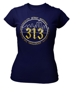 Women's 313 Glittered Crew Neck T-Shirt