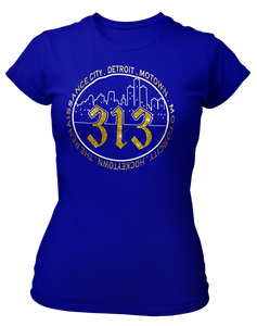 Women's 313 Glittered Crew Neck T-Shirt