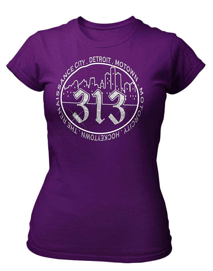 Women's 313 Glittered Crew Neck T-Shirt