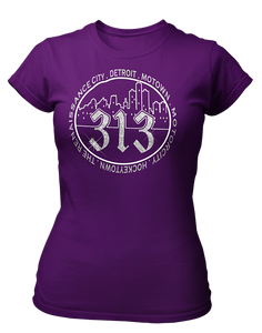 Women's 313 Glittered Crew Neck T-Shirt