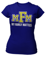 Load image into Gallery viewer, Women&#39;s My Family Matters Glittered Crew Neck T-shirt
